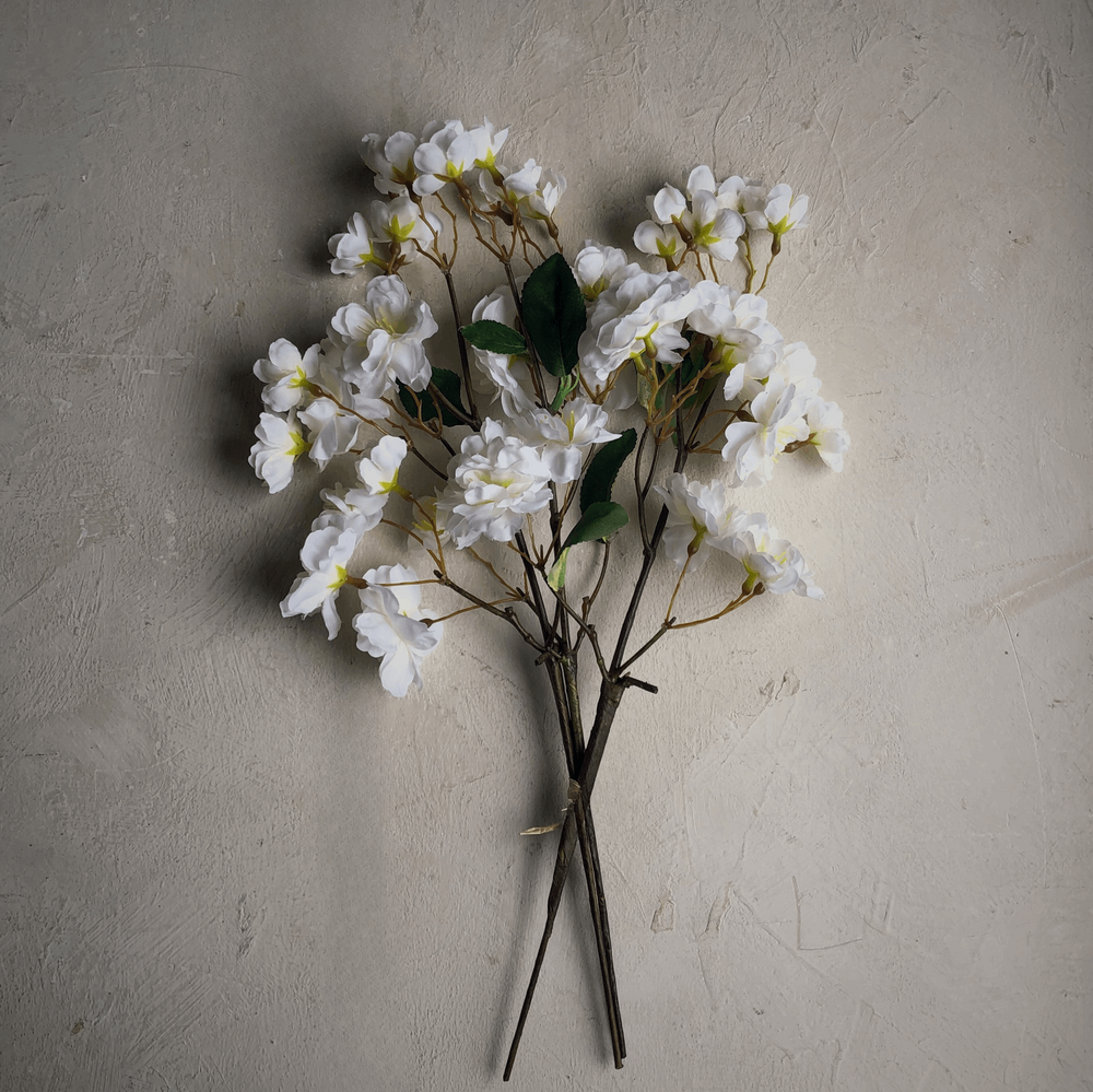 Décoration intérieure - fleur artificiel |   FLEURS DE CERISIER BLANCHES - 3