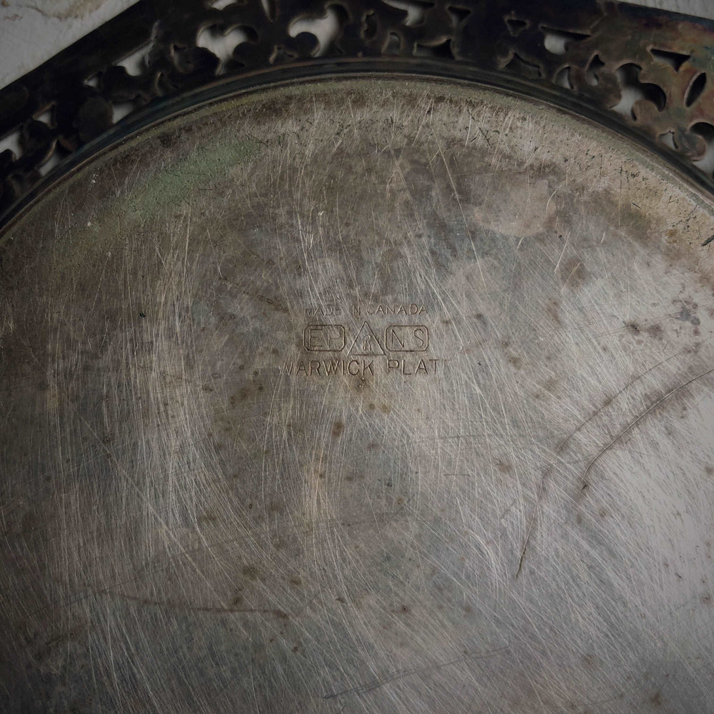 Assiette en argent vintage