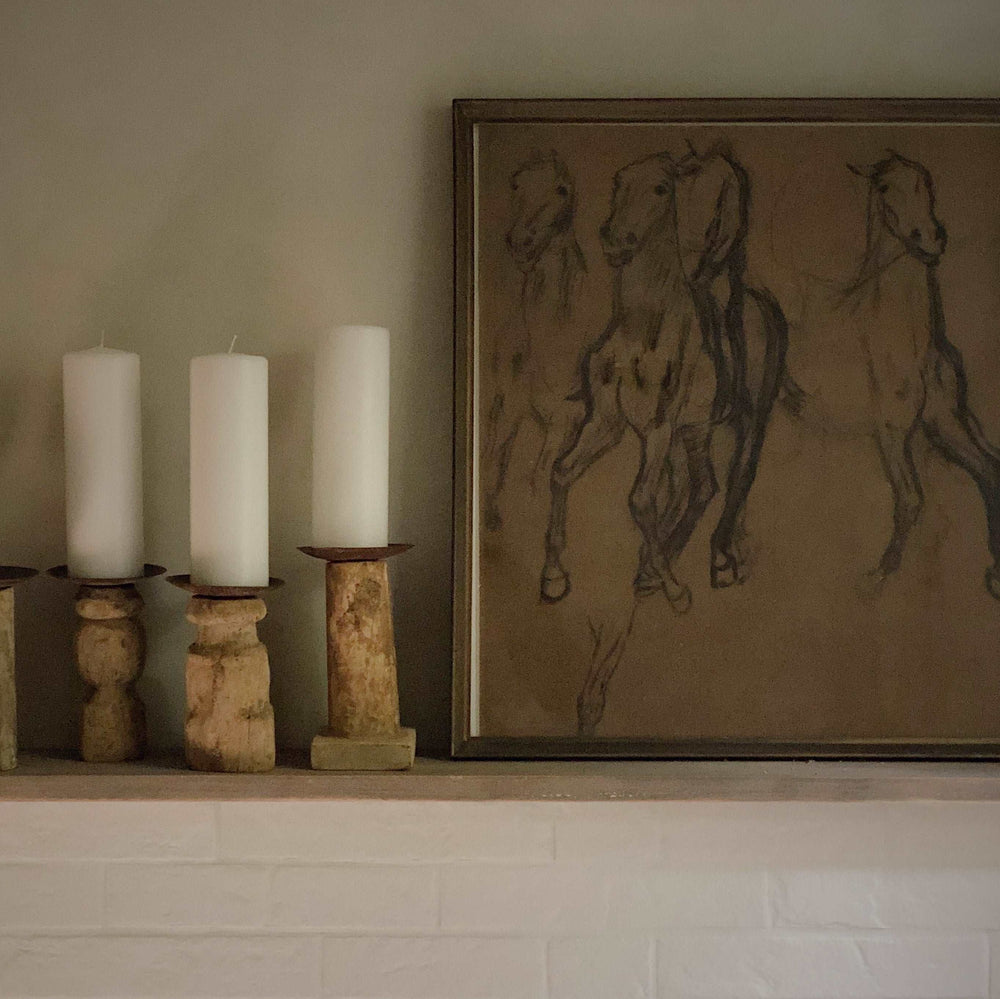 Chandelier en bois vintage