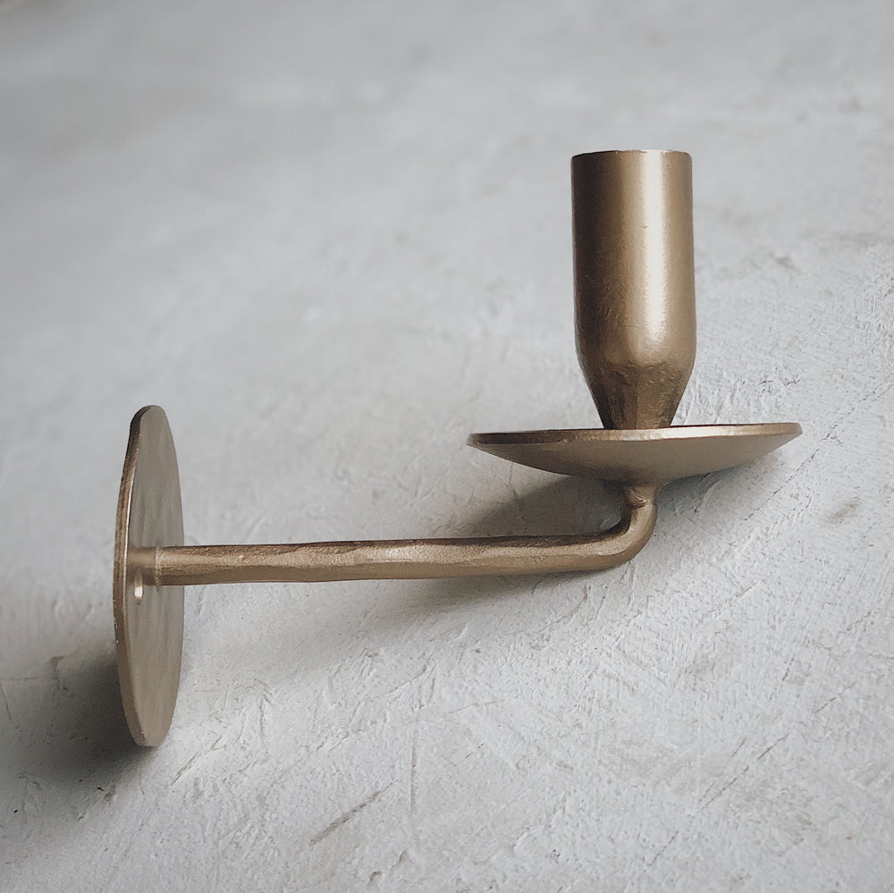 BRASS TAPER WALL SCONCE