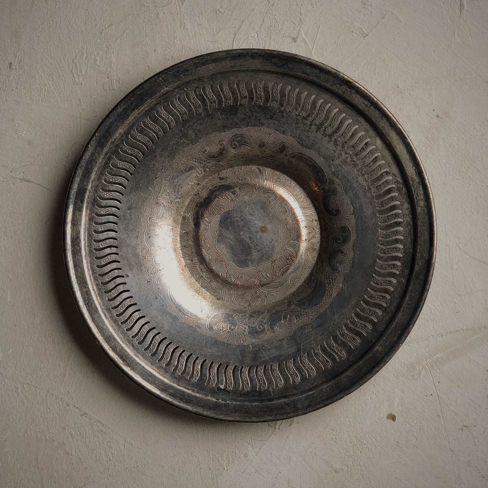 Assiette en argent vintage