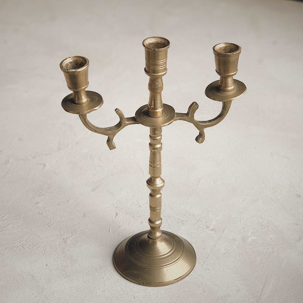 Chandelier en laiton vintage 3 branches