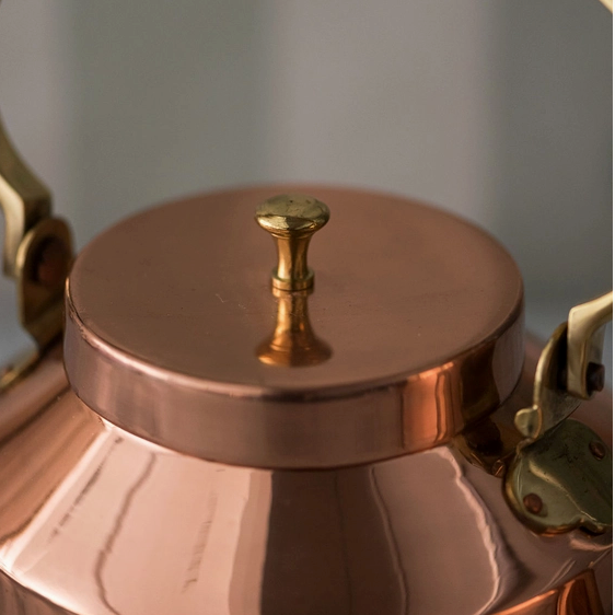 Bouilloire à thé en cuivre anglais - handcrafted English copper kettle