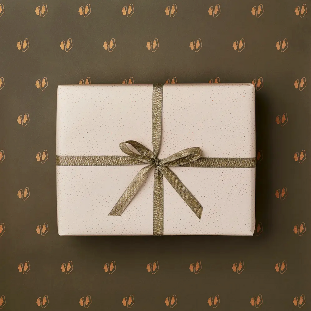 Papier d'emballage de Noël - Mitaine & pois