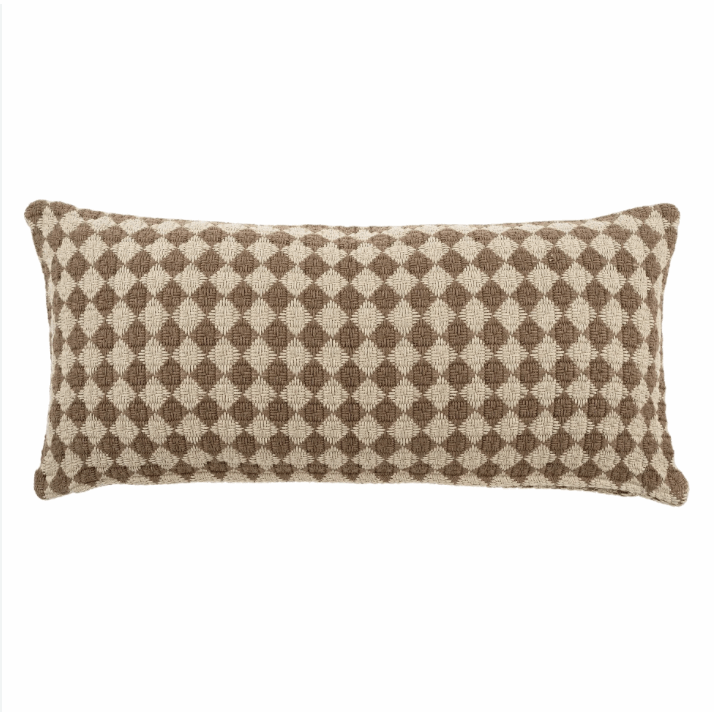 Coussin lombaire - Damier brun