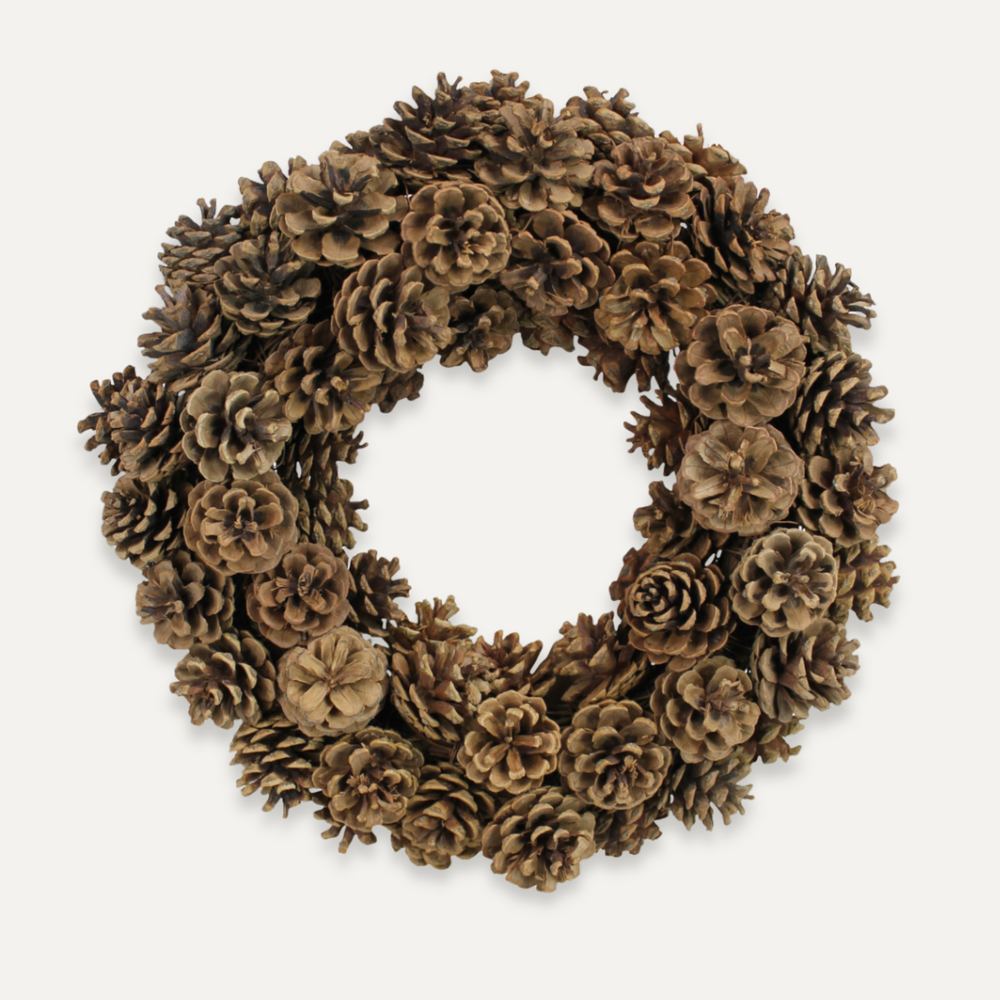NATURAL PINECONE WREATH