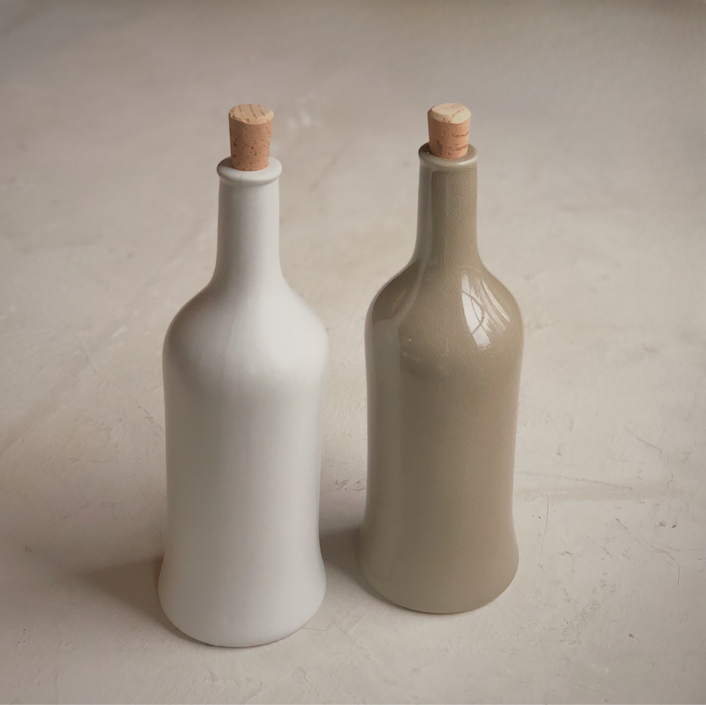 STONEWARE OLIVE OIL BOTTLE