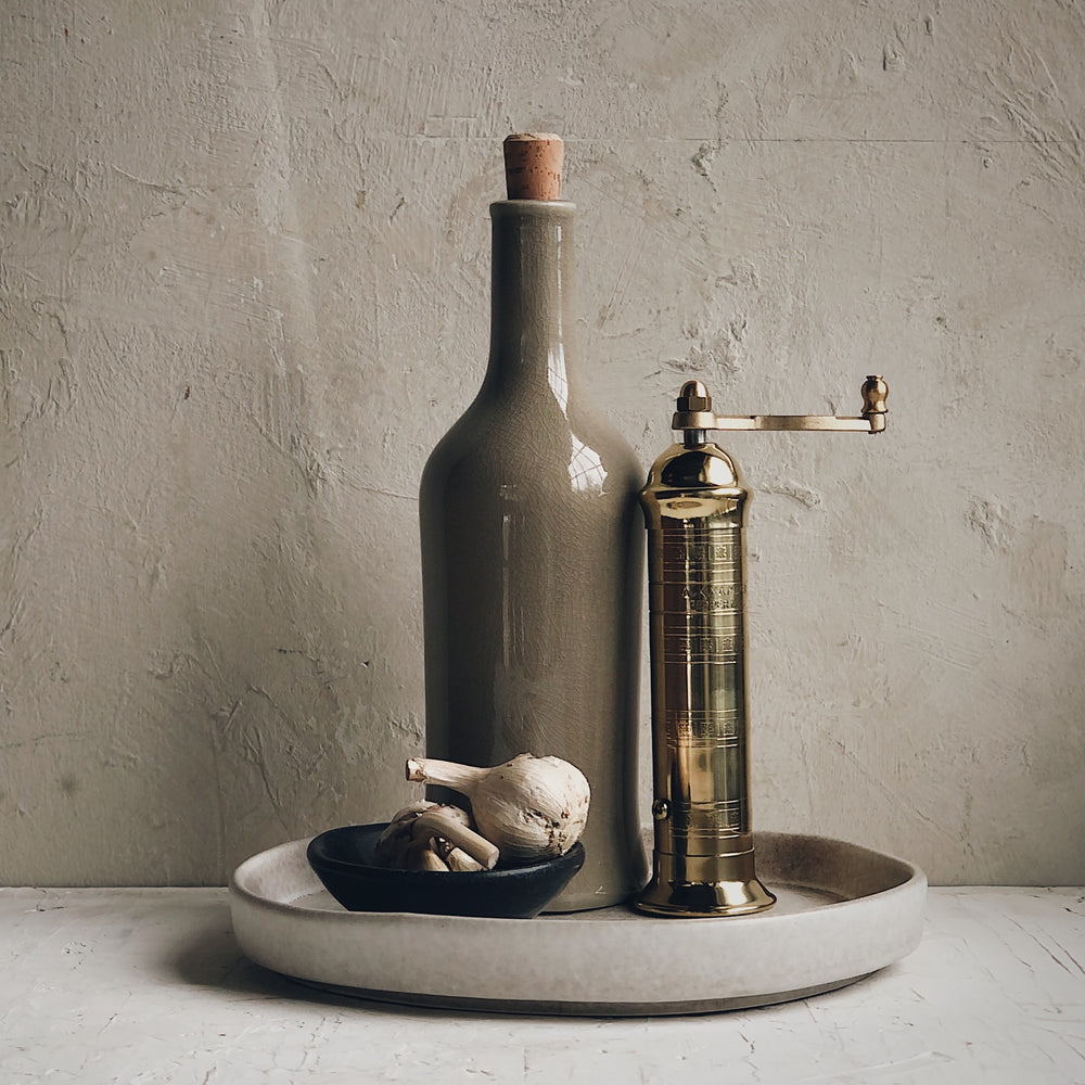 STONEWARE OLIVE OIL BOTTLE