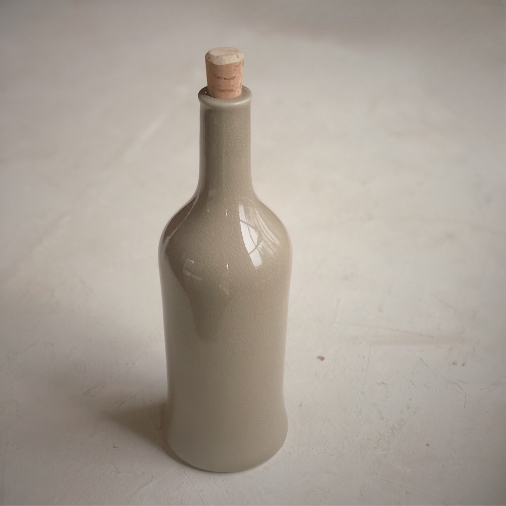 STONEWARE OLIVE OIL BOTTLE