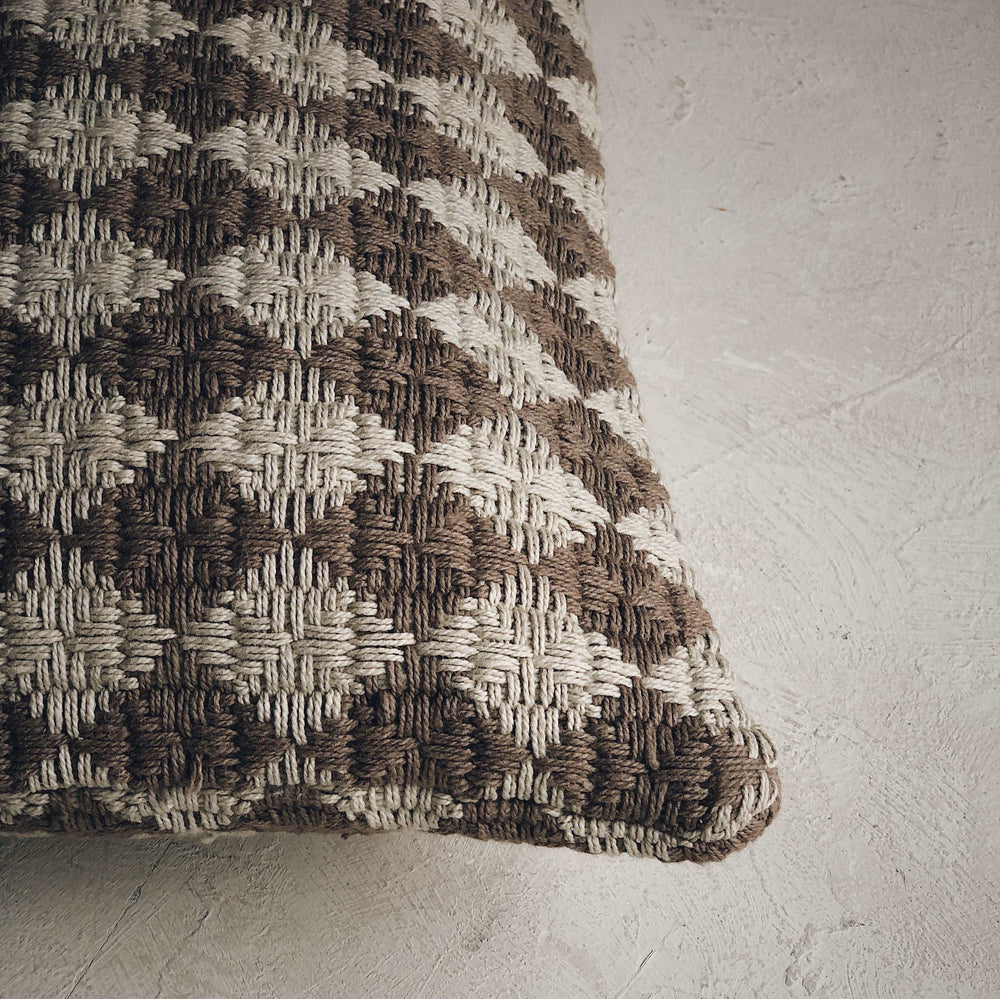 Coussin lombaire - Damier brun