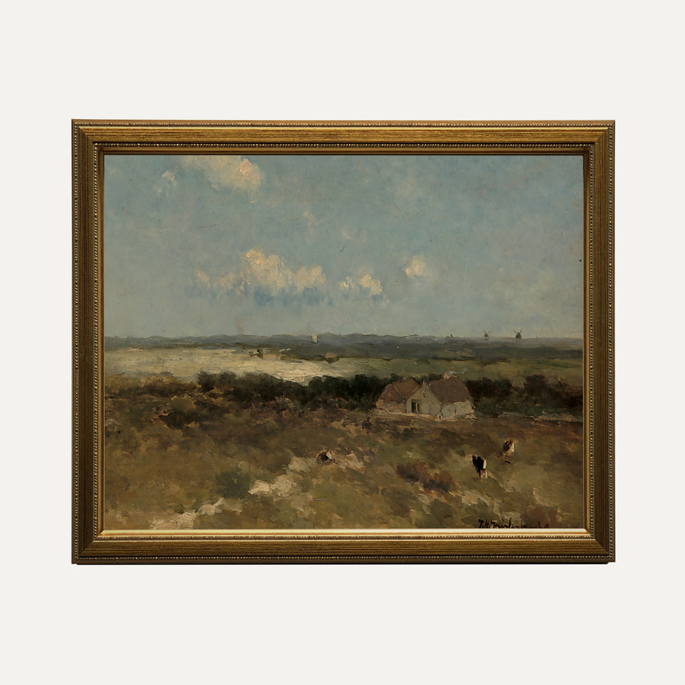 Impression sur papier beaux-arts- Paysage rural