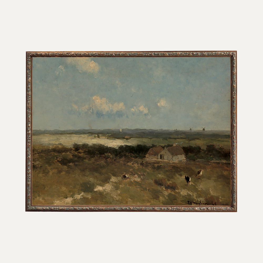 Impression sur papier beaux-arts- Paysage rural