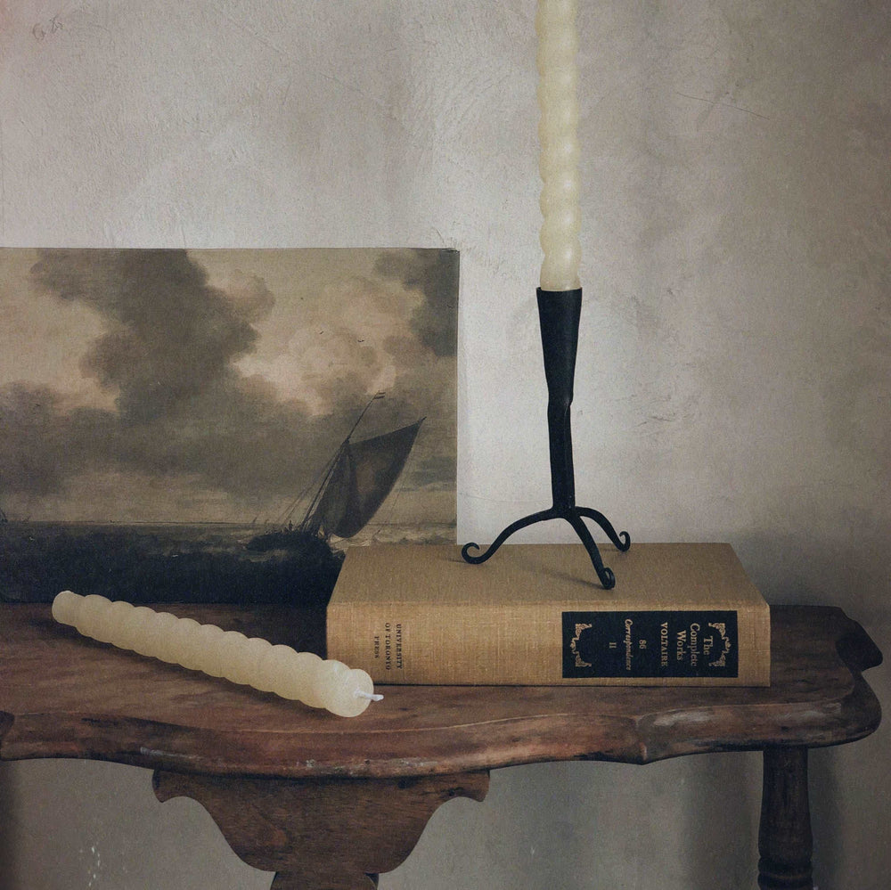 vintage home decor accessories - - Accessoires Décoration Maison - Chandelle à rainure - lin - Sur mon x