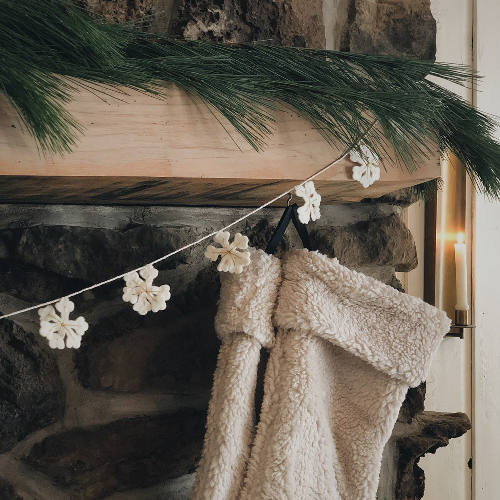 Guirlande en laine flocons