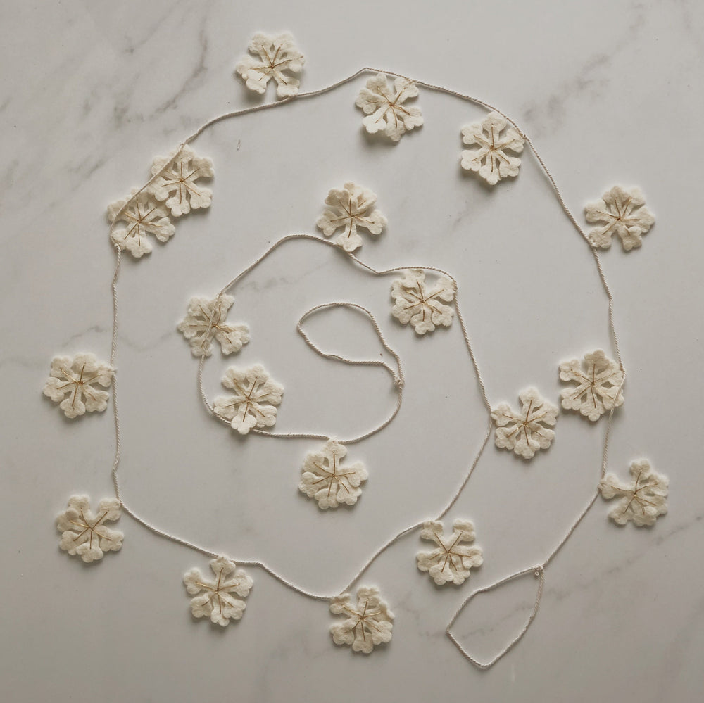 Guirlande en laine flocons