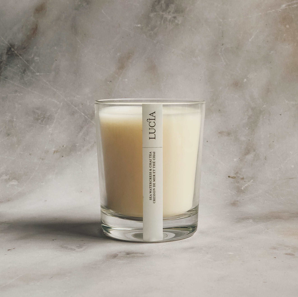 BOUGIE SOJA BIOLOGIQUE - Cresson de mer et thé chai - 50 h