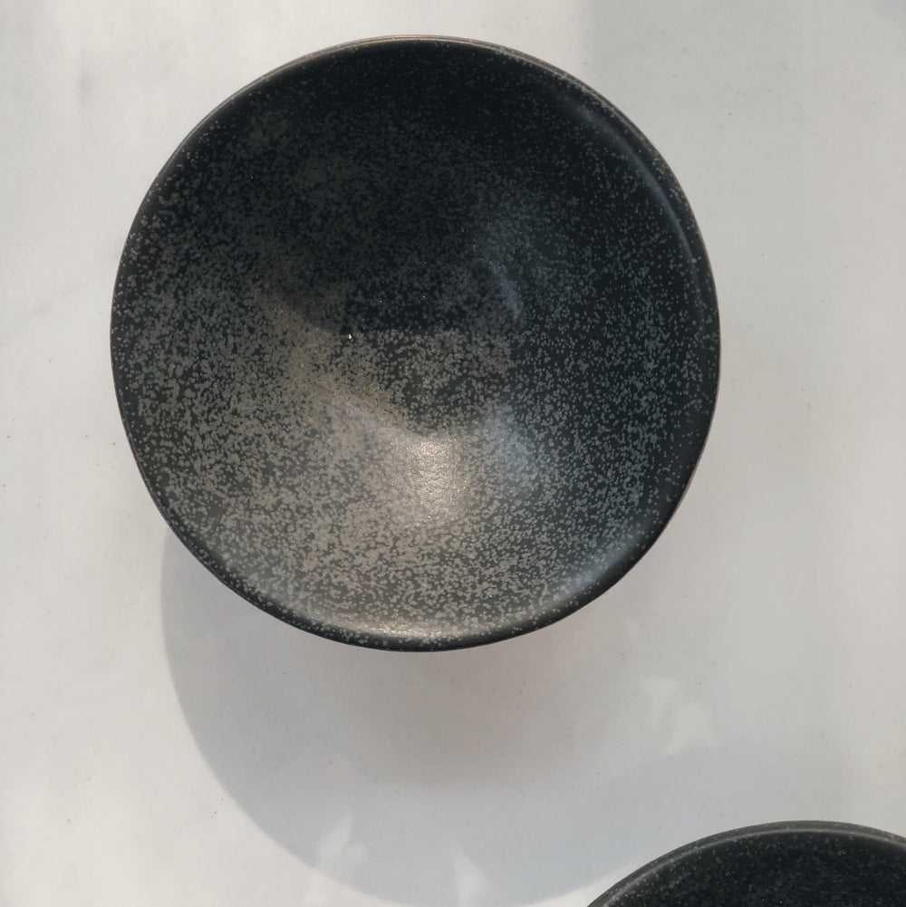 SMALL BLACK STONEWARE BOWL