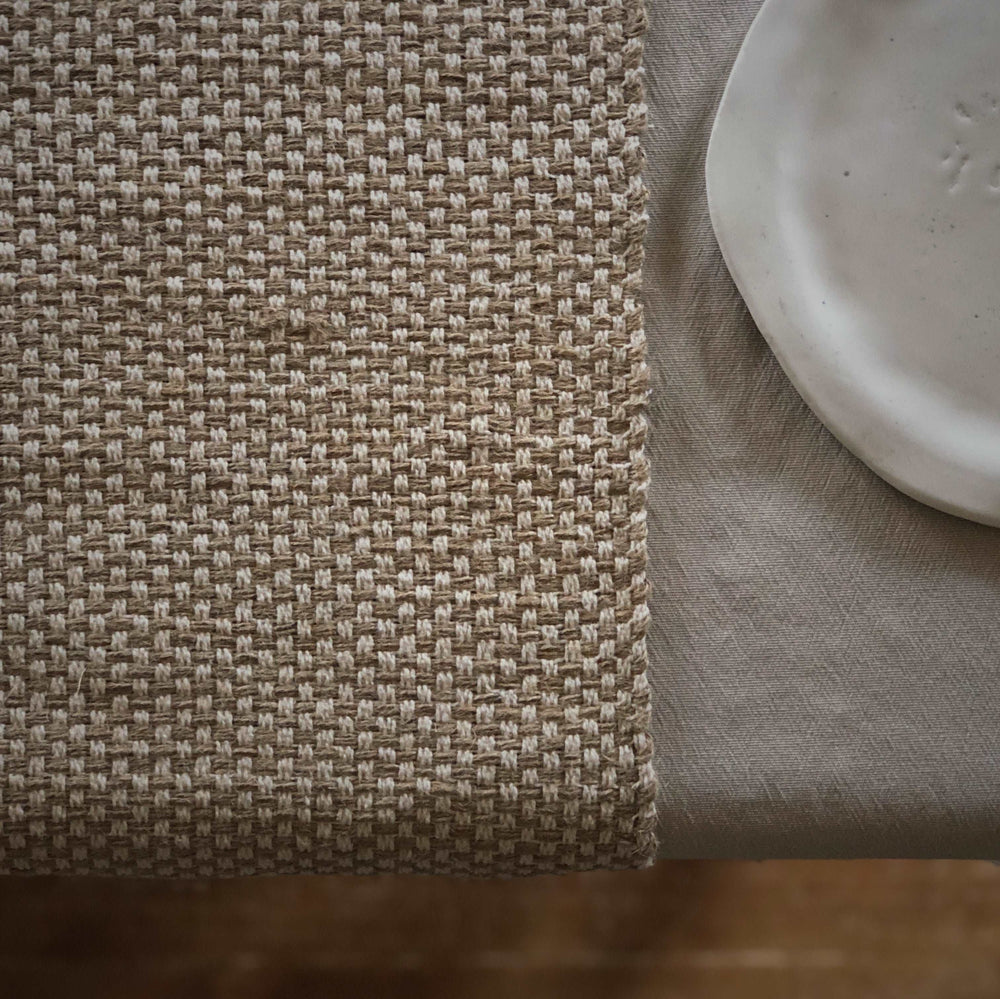 Accessoire de décoration maison Grand chemin de table naturel vintage Sur mon X