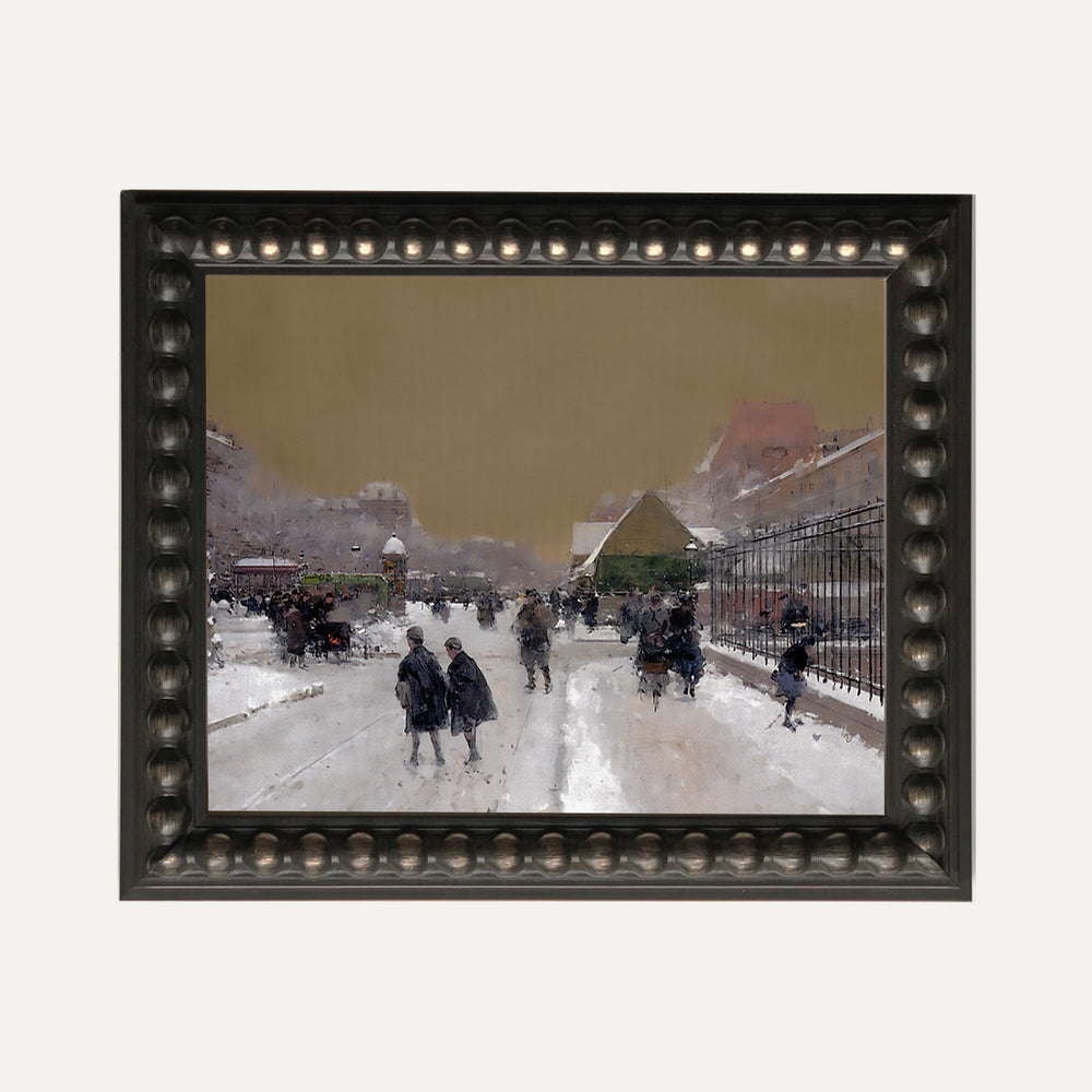 Impression sur papier beaux-arts - Paris sous la neige