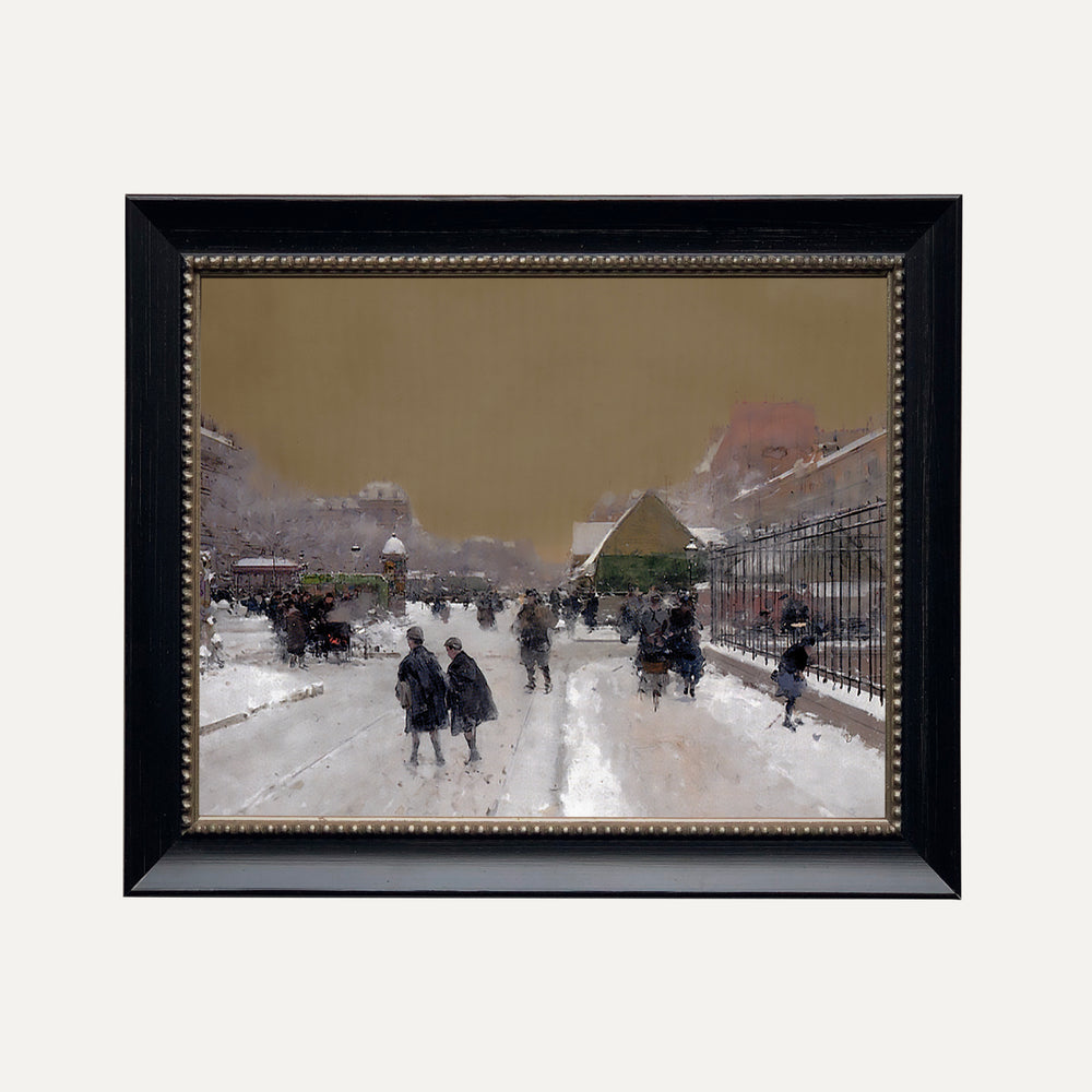 Impression sur papier beaux-arts - Paris sous la neige