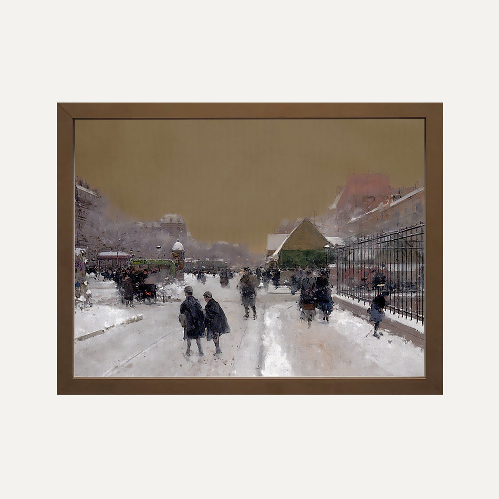 Impression sur papier beaux-arts - Paris sous la neige