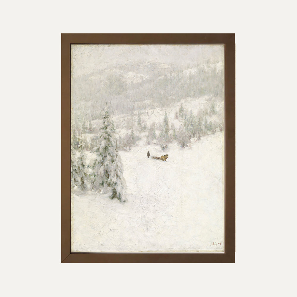 Impression sur papier beaux-arts- Paysage d'hiver