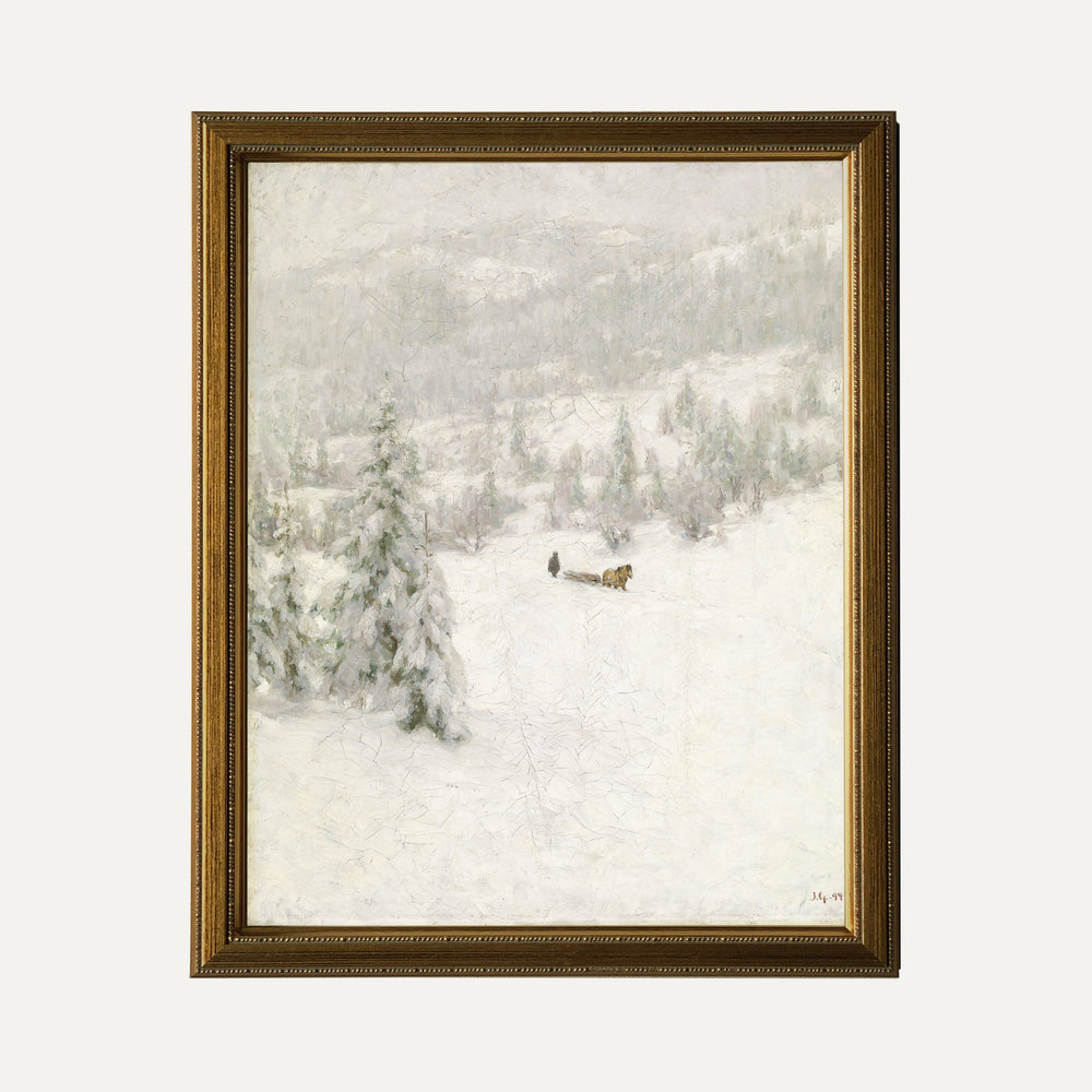 Impression sur papier beaux-arts- Paysage d'hiver