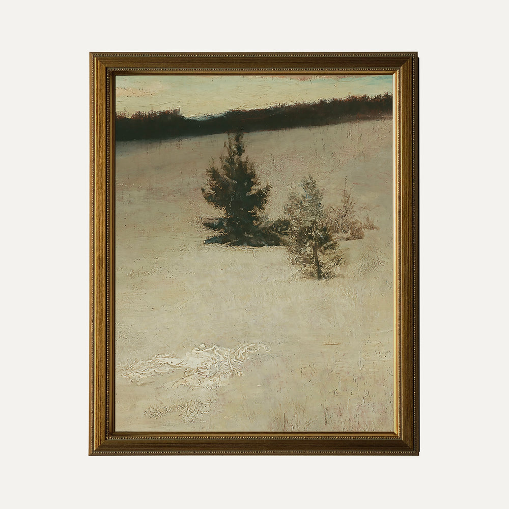 Impression sur papier beaux-arts- Paysage d'hiver - matin