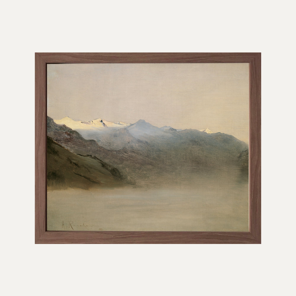 Impression sur papier beaux-arts- Paysage montage brumeuse