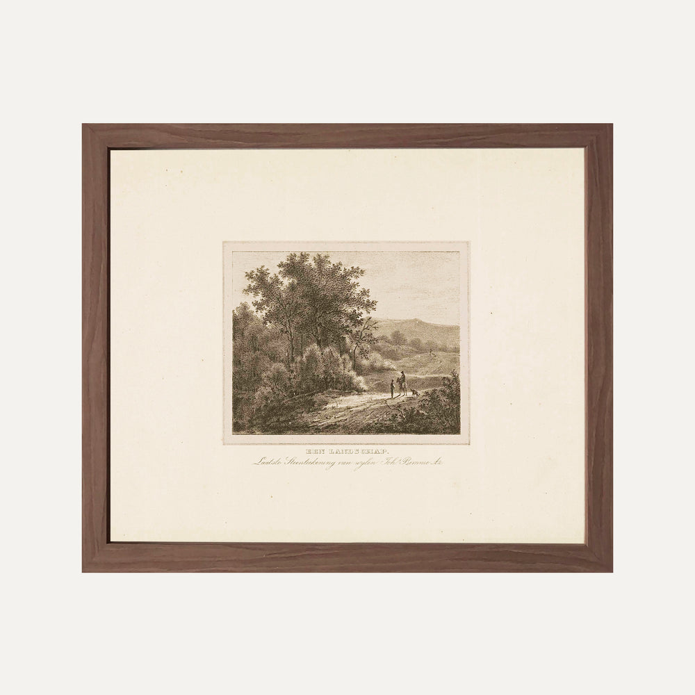 timeless vintage wall art LITHOGRAPHIE FORÊT landscape