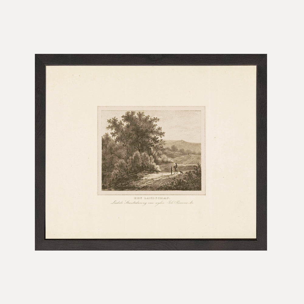 timeless vintage wall art LITHOGRAPHIE FORÊT landscape