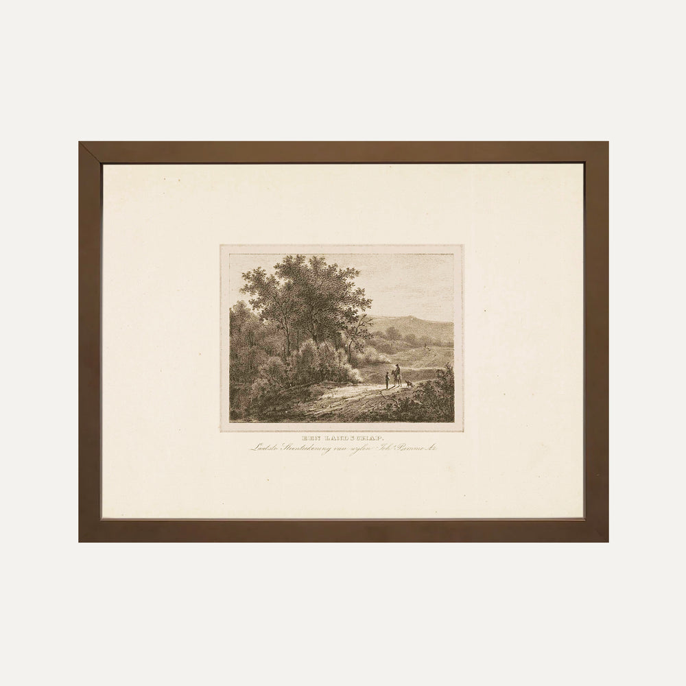 timeless vintage wall art LITHOGRAPHIE FORÊT landscape