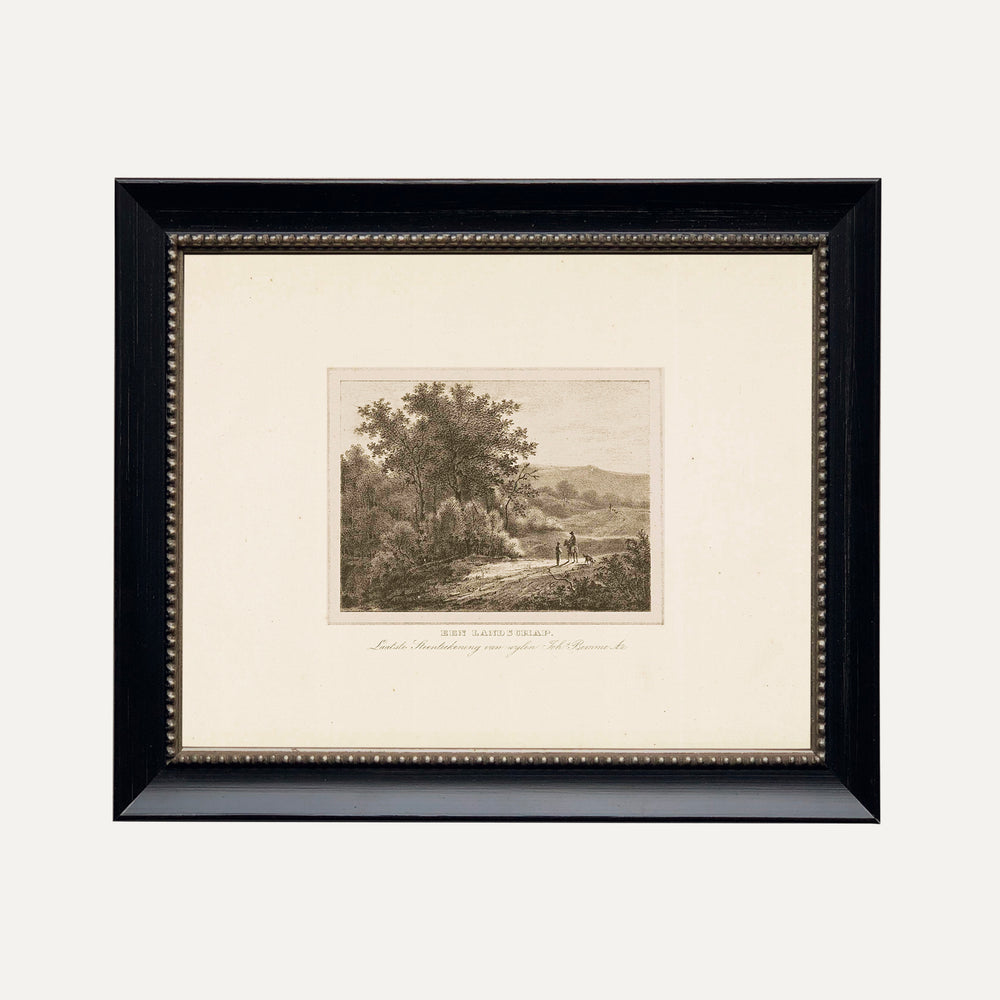 timeless vintage wall art LITHOGRAPHIE FORÊT landscape