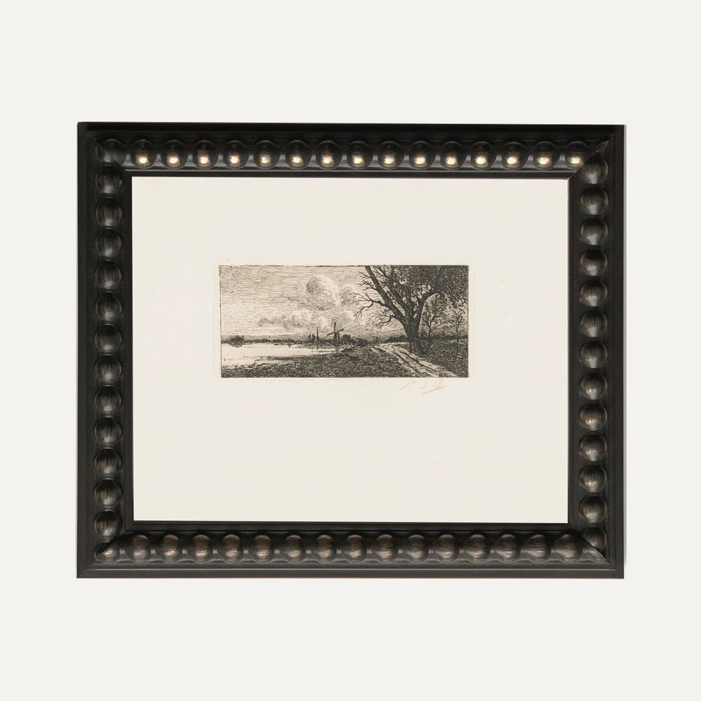 Cadre classique Dessin paysage vintage - la forêt - timeless wall art landscape