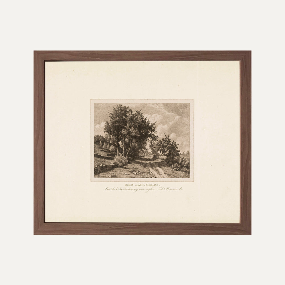 timeless vintage wall art lithographie landscape