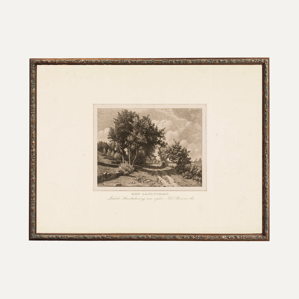 timeless vintage wall art lithographie landscape