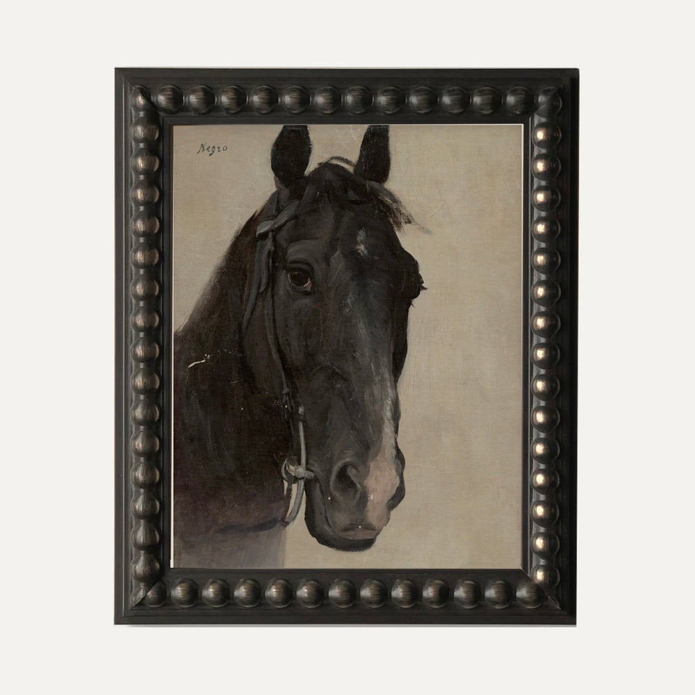 Impression sur papier beaux-arts - le cheval noir