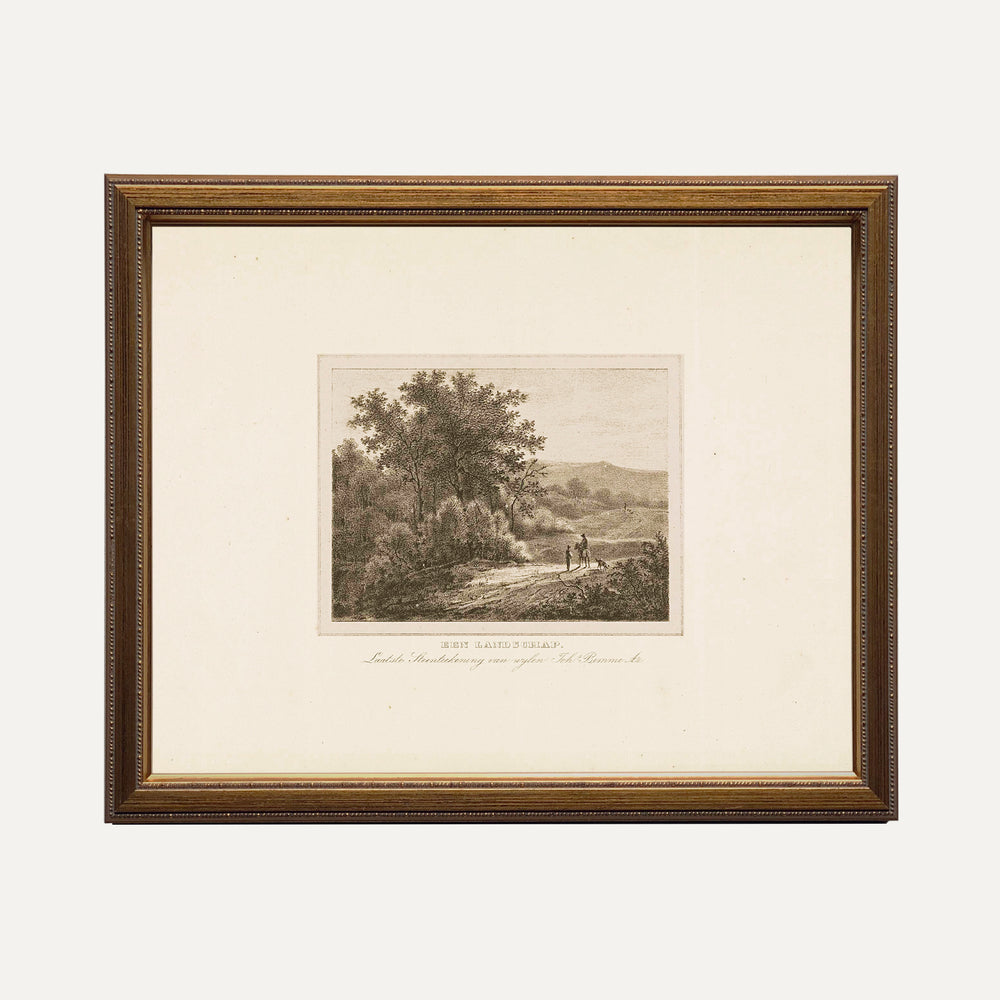 timeless vintage wall art LITHOGRAPHIE FORÊT landscape
