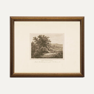timeless vintage wall art LITHOGRAPHIE FORÊT landscape