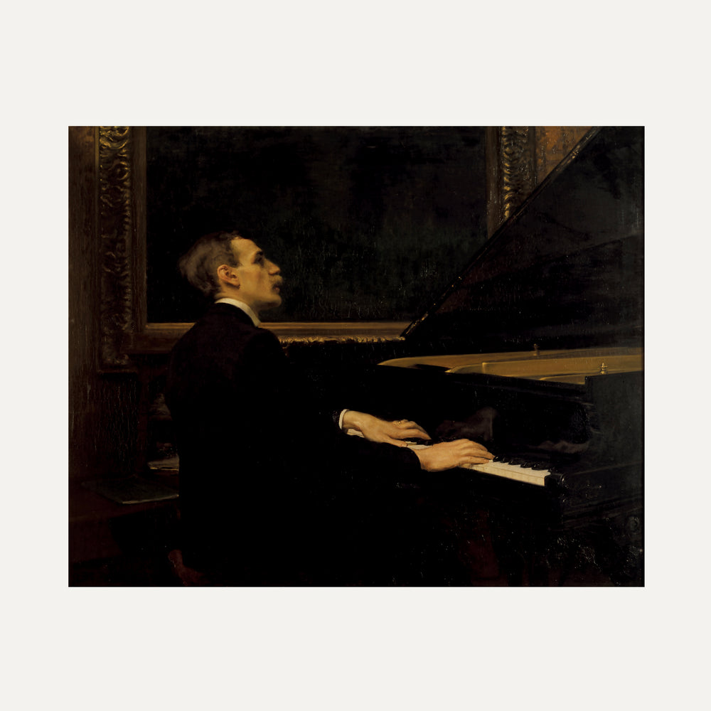 Impression sur papier beaux-arts- Nocturne Privé au piano