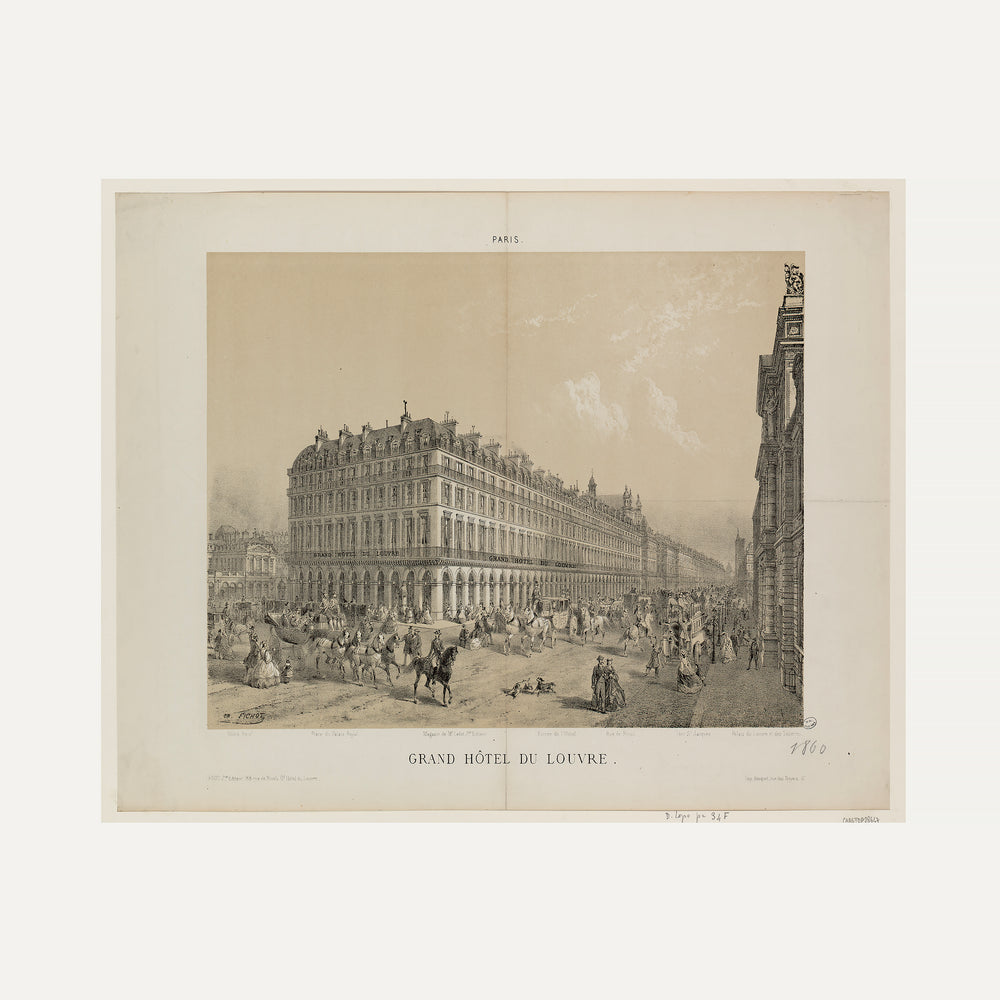 Impression sur papier beaux-arts - Grand hotel du Louvre - Paris