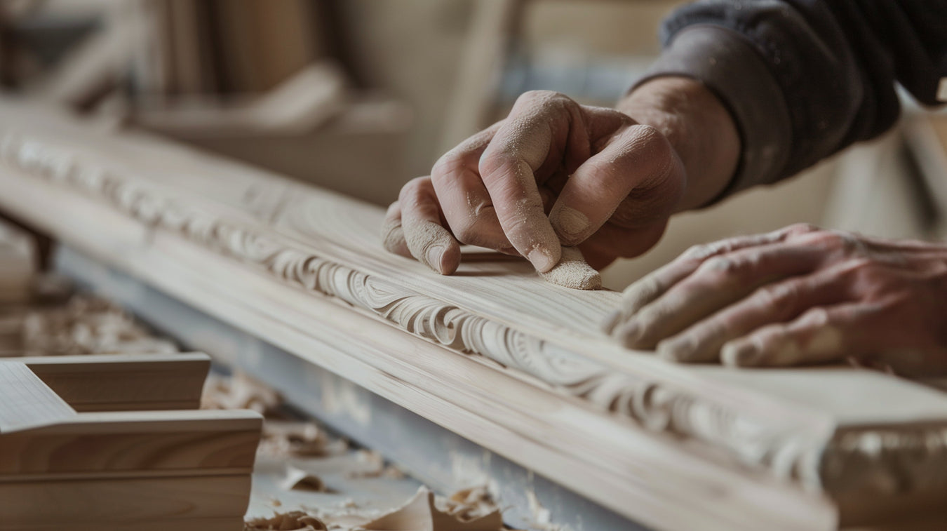 Fabrication of custom-made frames, hand-assembled in Canada. Our premium quality frames, made from the finest spruce wood, equipped with high-quality anti-reflective glass, and hand-finished by expert craftsmen.