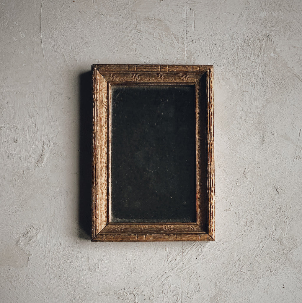 Small Antique Wooden Mirror