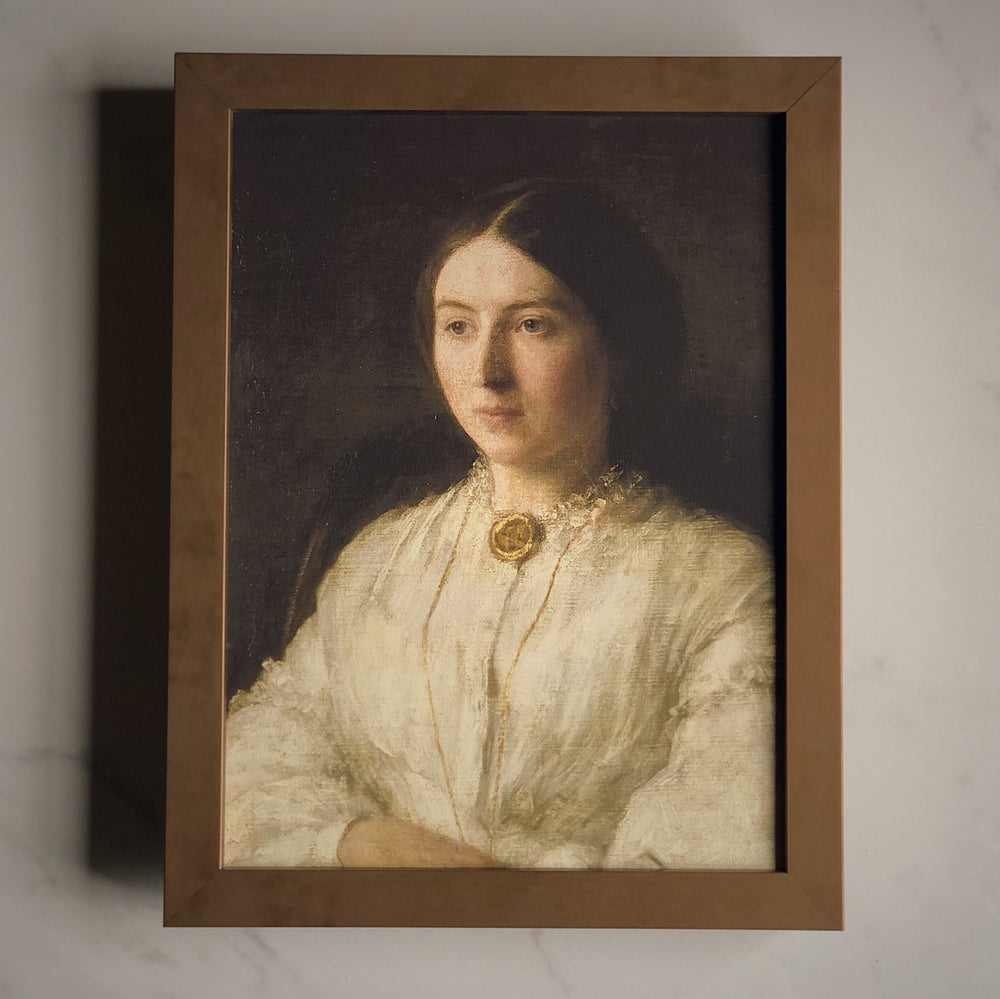 Toile rigide - Portrait lady perle