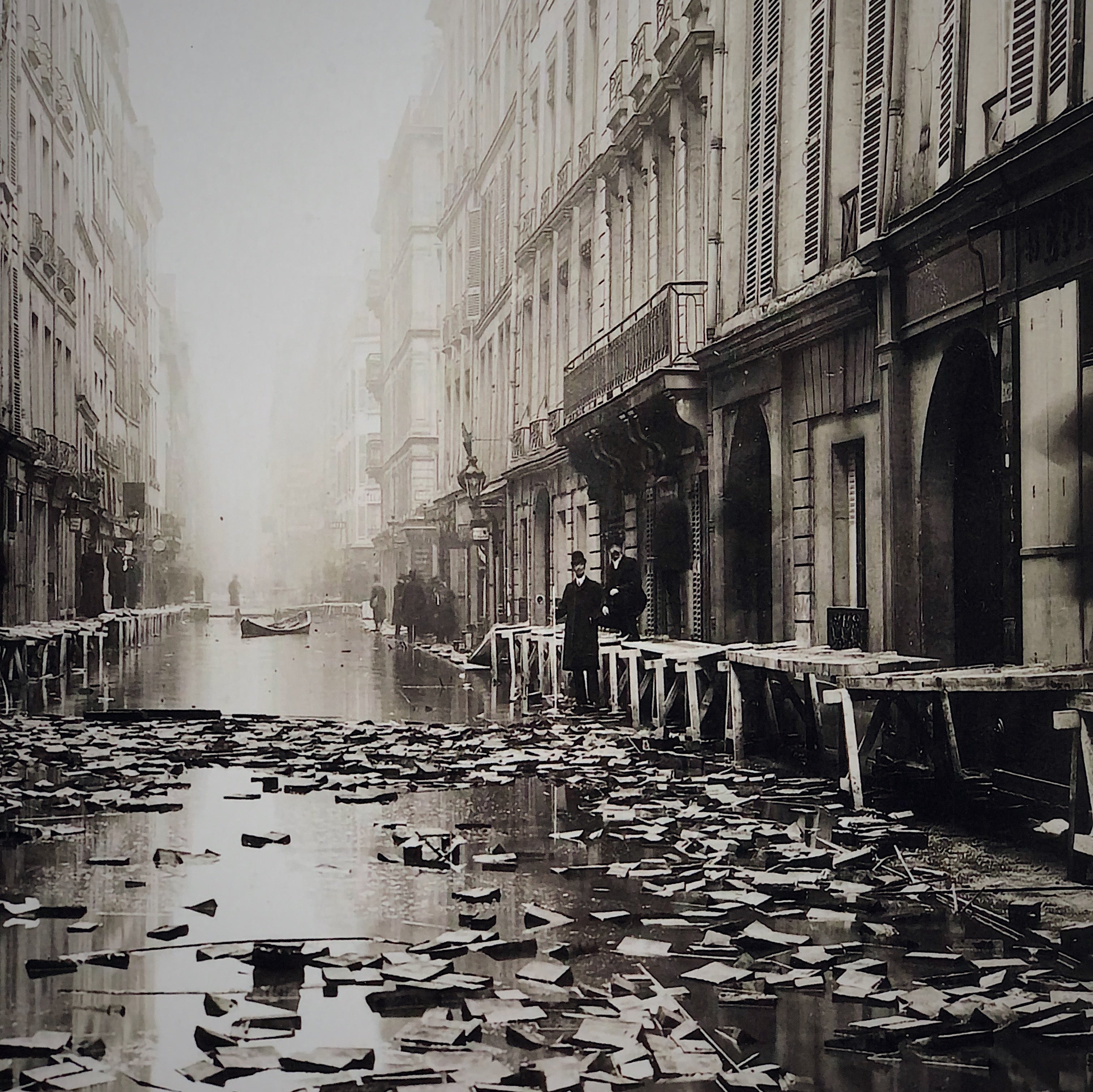 VINTAGE FRAME - Paris - Flood of the Seine, Rue Jacob 1910