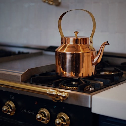 Bouilloire à thé en cuivre anglais - handcrafted English copper kettle 