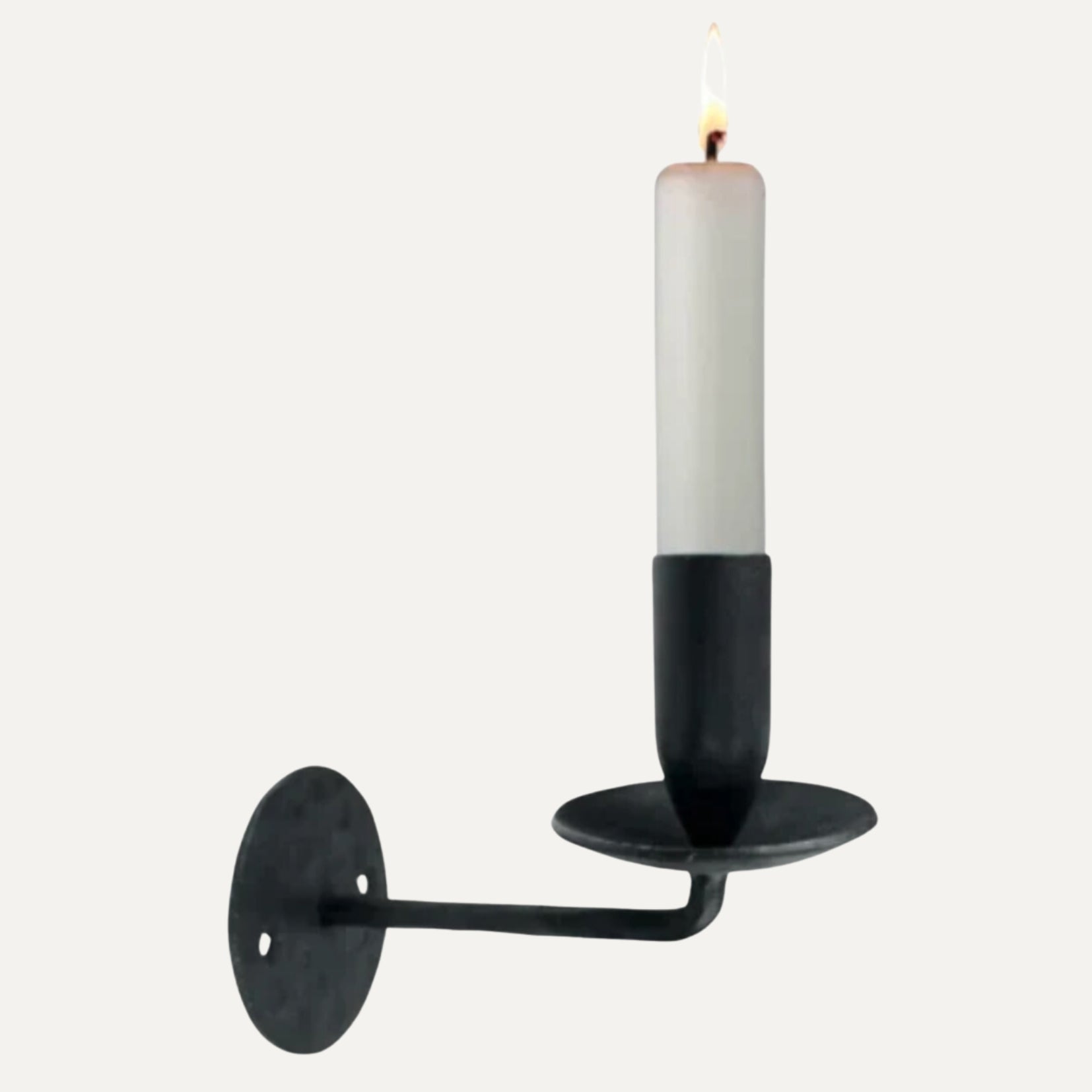 Northwood Swirl Black Wall Sconce Pillar Candle Holder - #284A0