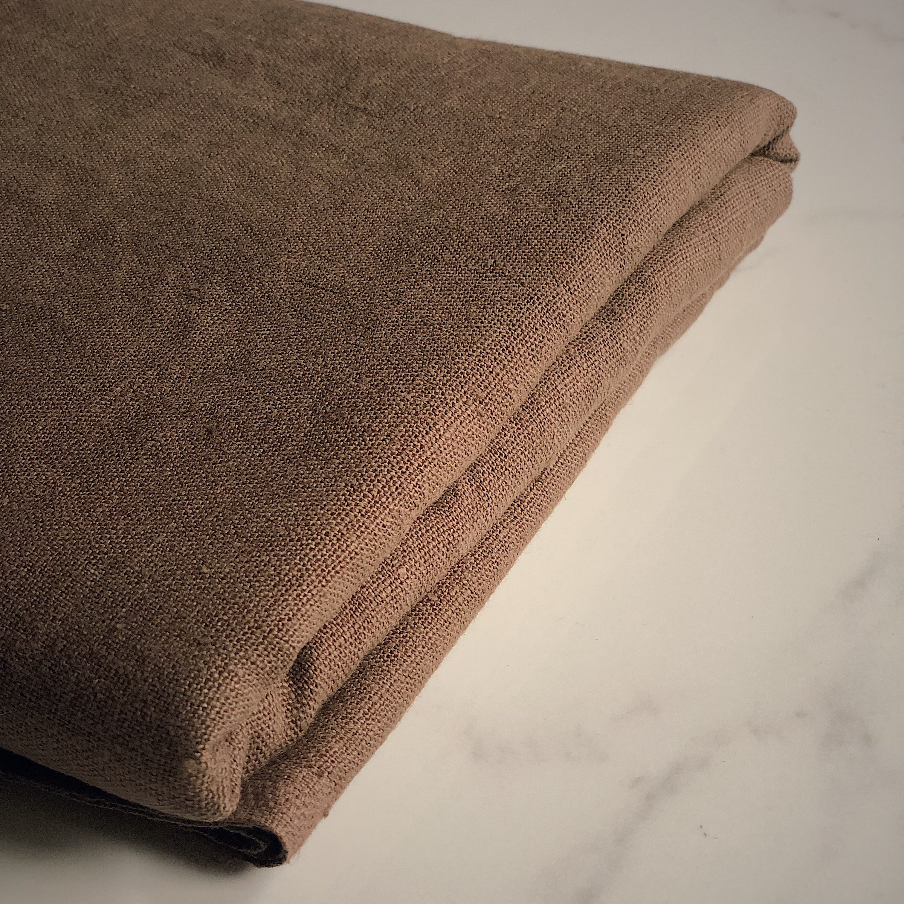 JAPANESE LINEN THROW - BROWN