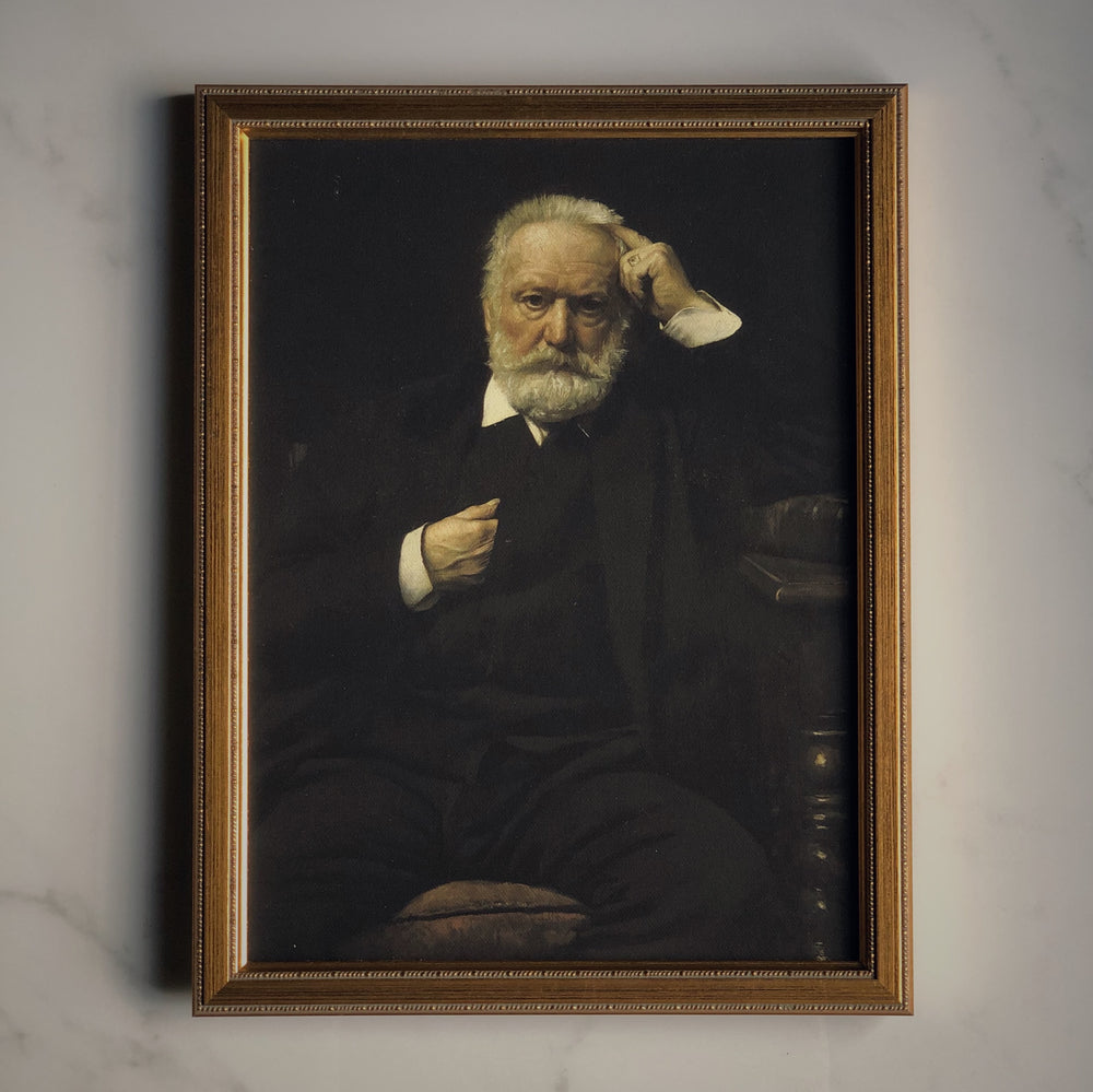 décoration mural peinture classique vintage imprimé sur canevas toile rigide encadrement portrait Victor Hugo CLASSICAL PAINTING - STRETCHED FLAT CANVAS - SUR MON X BOUTIQUE