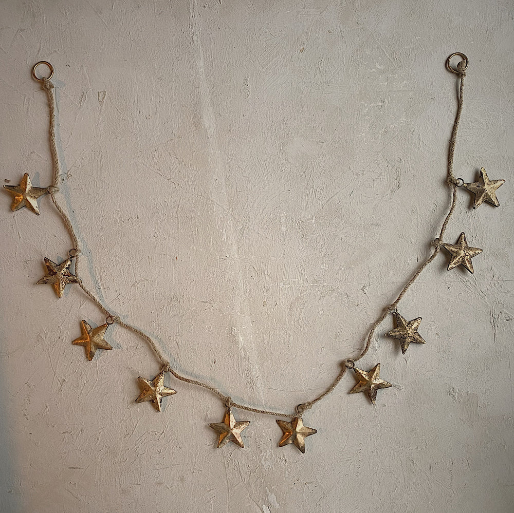 Guirlande d'étoiles vintage - Laiton antique
